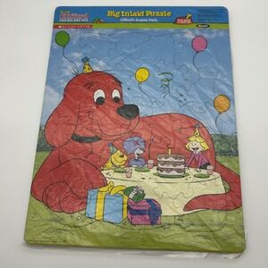 RoseArt Clifford the Big Red Dog Big Inlaid Puzzle Surprise Party 2002 Sealed